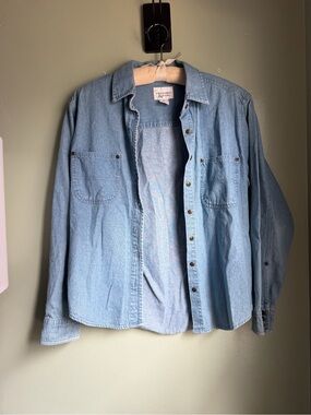 Vintage Christopher & Banks Light Blue Denim Shirt Jacket